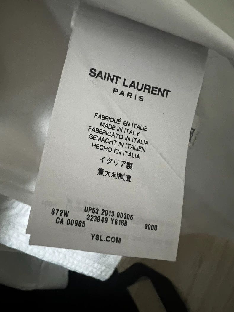 Saint Laurent Paris Saint Laurent White Pleated Shirt Size US S / EU 44-46 / 1 - 3 Thumbnail