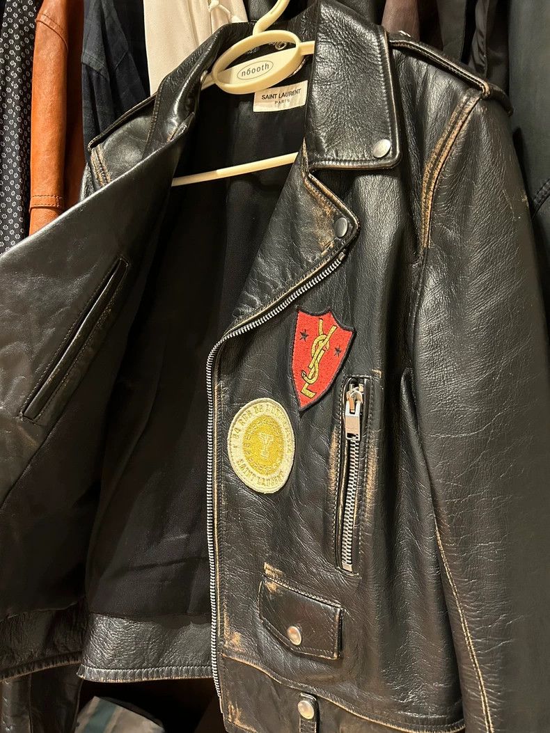 Saint Laurent Paris Saint Laurent Leather Jacket with Patches Size US M / EU 48-50 / 2 - 7 Thumbnail