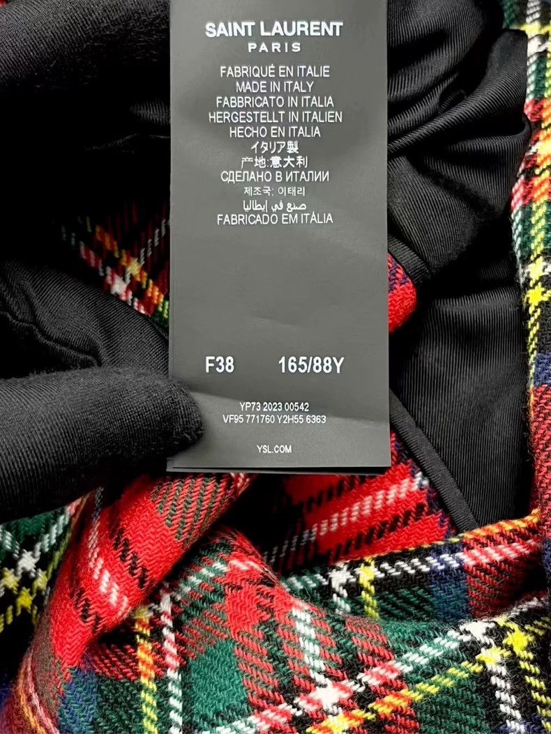 Saint Laurent Paris Saint Laurent FW23 Plaid Wool Blazer Size US M / EU 48-50 / 2 - 4 Thumbnail
