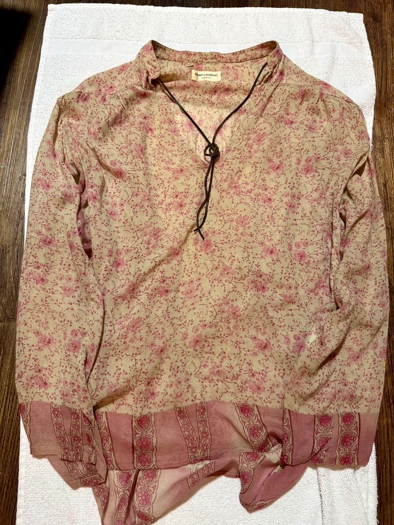 Saint Laurent Paris Saint Laurent 15SS Floral Print Shirt Size US M / EU 48-50 / 2 - 2 Thumbnail