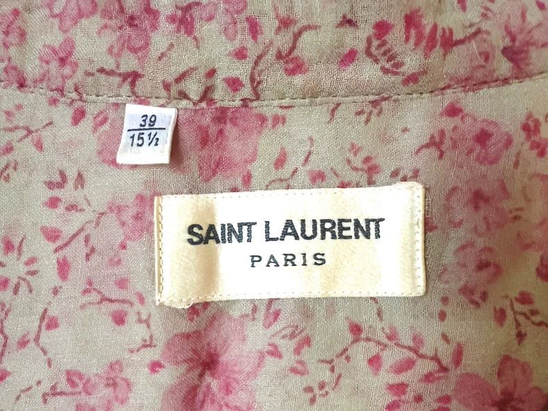 Saint Laurent Paris Saint Laurent 15SS Floral Print Shirt Size US M / EU 48-50 / 2 - 4 Thumbnail