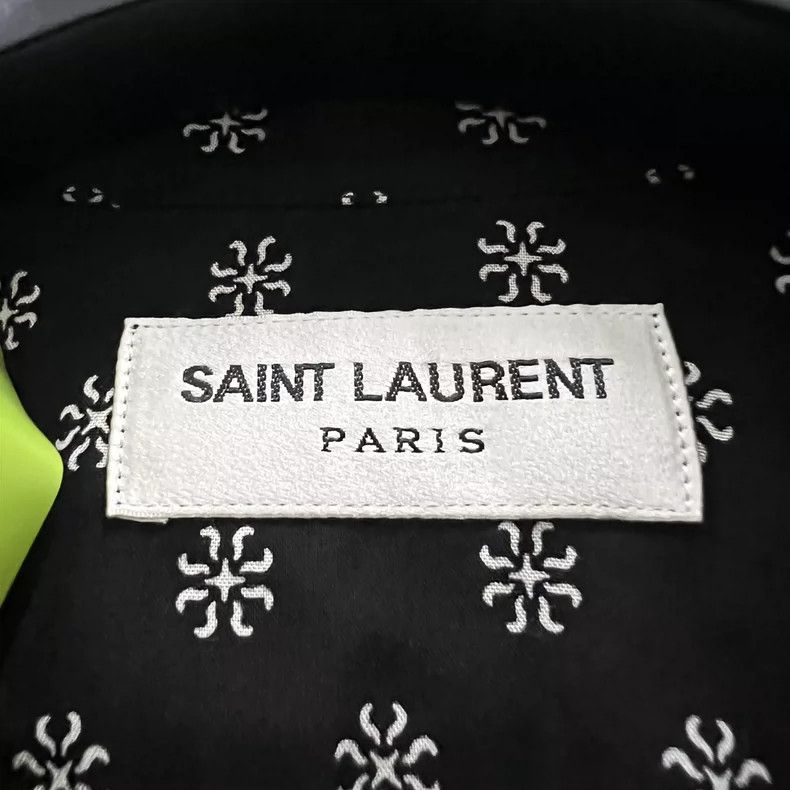 Saint Laurent Paris Saint Laurent Floral Polka Dot Short Sleeve Shirt Size US M / EU 48-50 / 2 - 3 Thumbnail