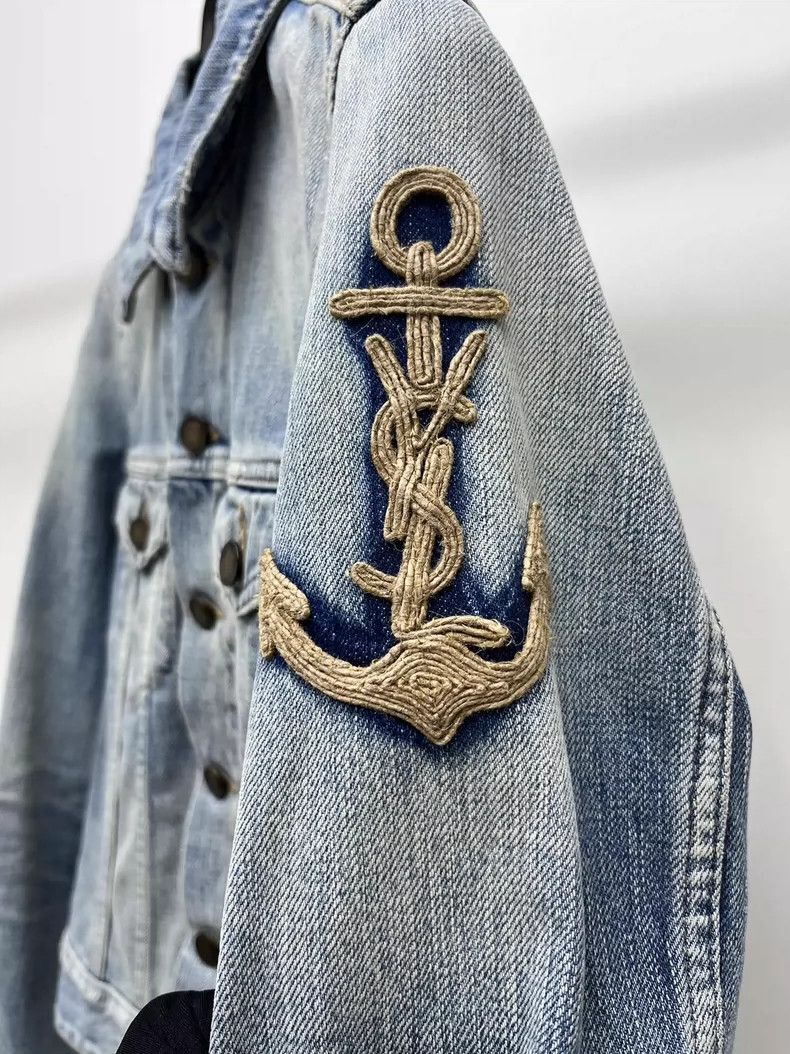 Saint Laurent Paris SAINT LAURENT Anchor Denim Jacket Size US S / EU 44-46 / 1 - 3 Thumbnail