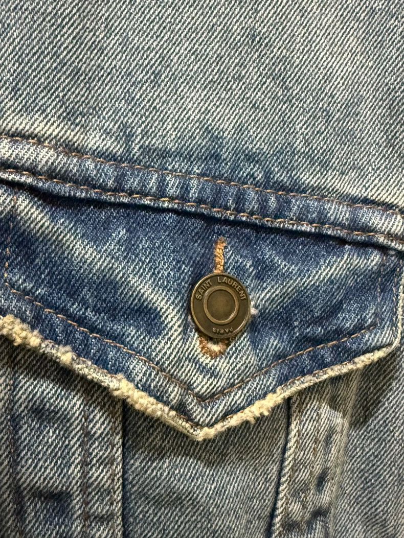 Hedi Slimane YSL SLP Denim Jacket with Palm Badge Size US M / EU 48-50 / 2 - 7 Thumbnail