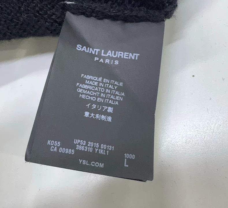 Saint Laurent Paris Saint Laurent Black Wool Zip Sweater Size US L / EU 52-54 / 3 - 5 Thumbnail