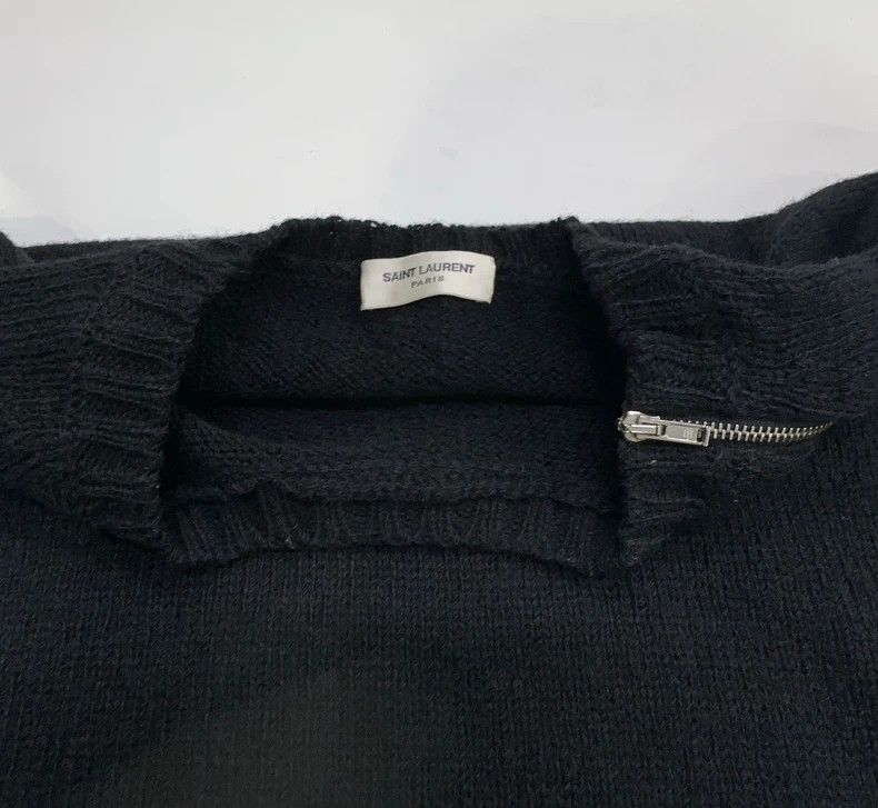 Saint Laurent Paris Saint Laurent Black Wool Zip Sweater Size US L / EU 52-54 / 3 - 7 Thumbnail