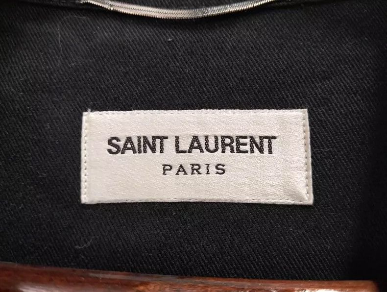 Yves Saint Laurent YSL Black Leather Jacket Outerwear Size US L / EU 52-54 / 3 - 3 Thumbnail