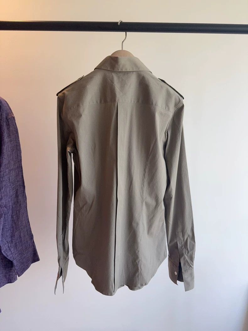 Loro Piana Loro Piana Epaulet Cotton Silk Shirt Size US XL / EU 56 / 4 - 2 Thumbnail