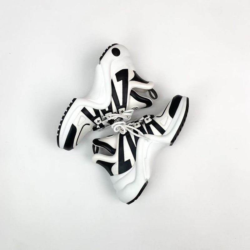 Louis Vuitton Louis Vuitton Archlight Leather Sneakers in Black and White 0079 Size US 8 / EU 41 - 8 Thumbnail
