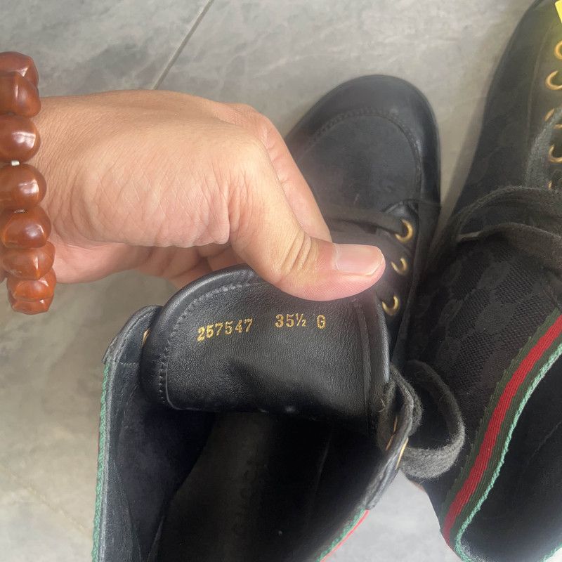 Gucci Gucci High-Top Fashion Sneakers in Black 0079 Size US 5.5 / EU 38 - 5 Thumbnail
