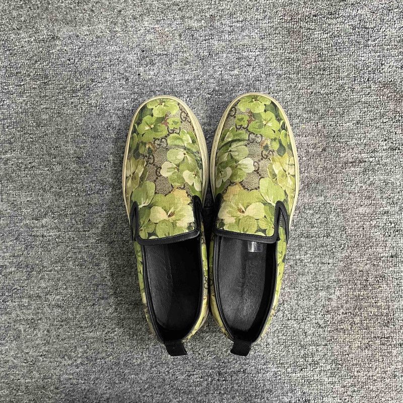 Gucci Gucci Green GG Slip-On Fashion Sneakers 0079 Size US 8.5 / EU 41-42 - 13 Thumbnail