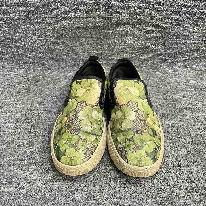 Gucci Gucci Green GG Slip-On Fashion Sneakers 0079 Size US 8.5 / EU 41-42 - 2 Thumbnail