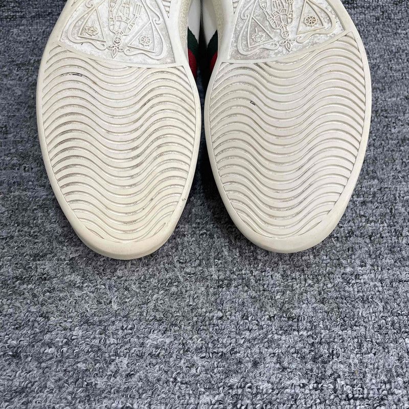 Gucci Gucci Ace White Leather Low-Top Sneakers 0079 Size US 7.5 / EU 40-41 - 15 Thumbnail