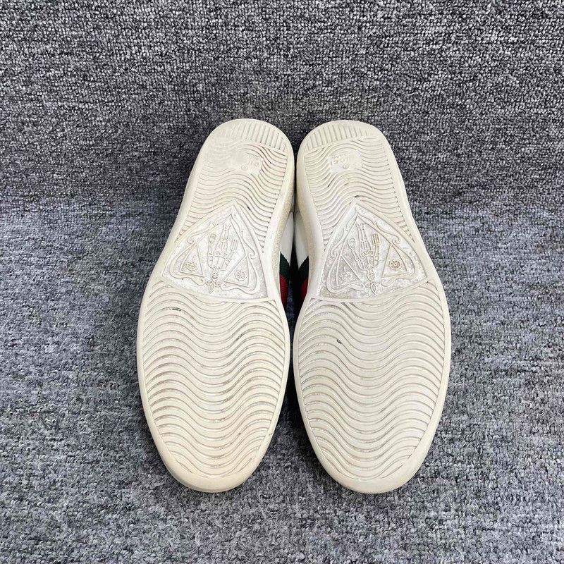 Gucci Gucci Ace White Leather Low-Top Sneakers 0079 Size US 7.5 / EU 40-41 - 4 Thumbnail