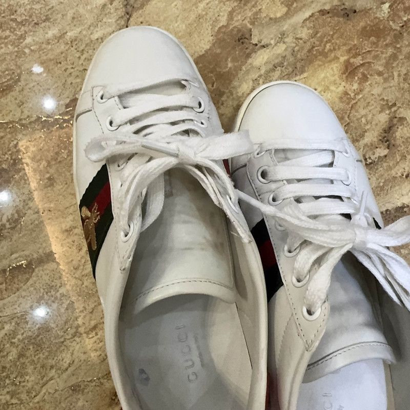 Gucci Gucci White Leather Fashion Sneakers 0079 Size US 6.5 / EU 39-40 - 7 Thumbnail