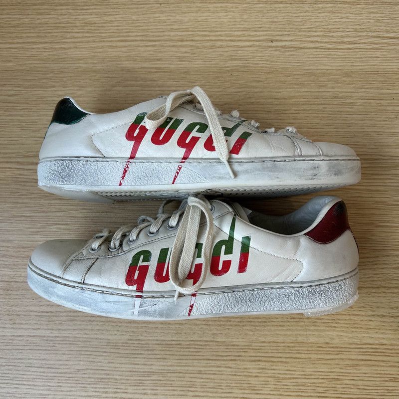 Gucci Gucci Ace Blade Sneakers in White 0079 Size US 8 / EU 41 - 7 Thumbnail
