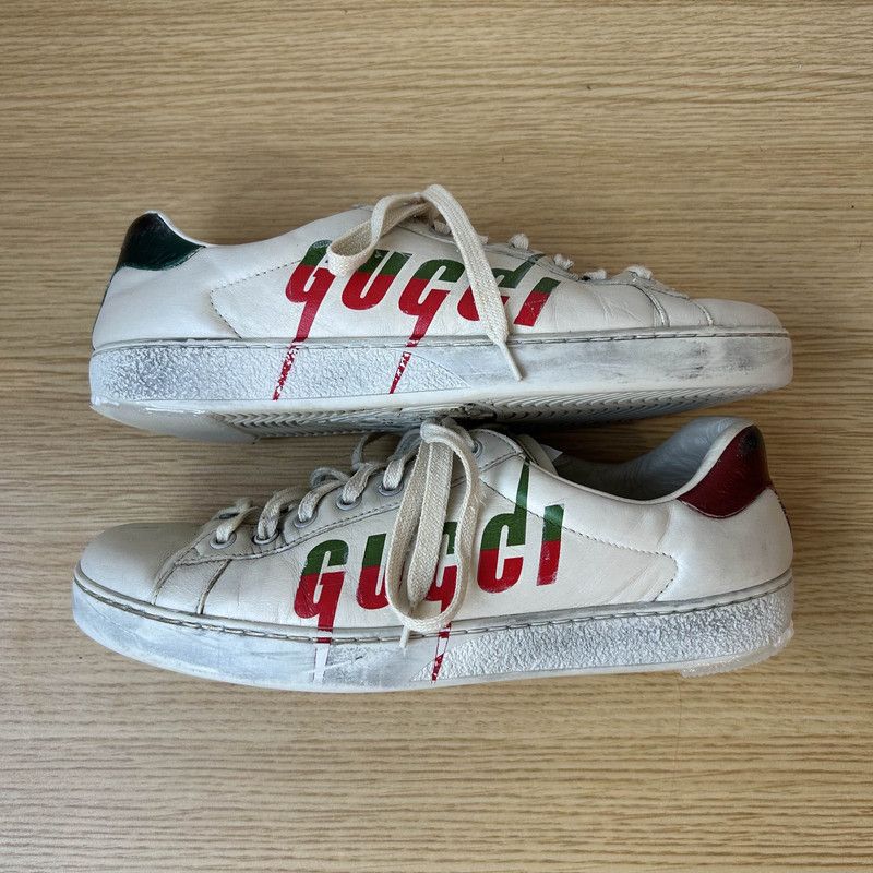 Gucci Gucci Ace Blade Sneakers in White 0079 Size US 8 / EU 41 - 6 Thumbnail