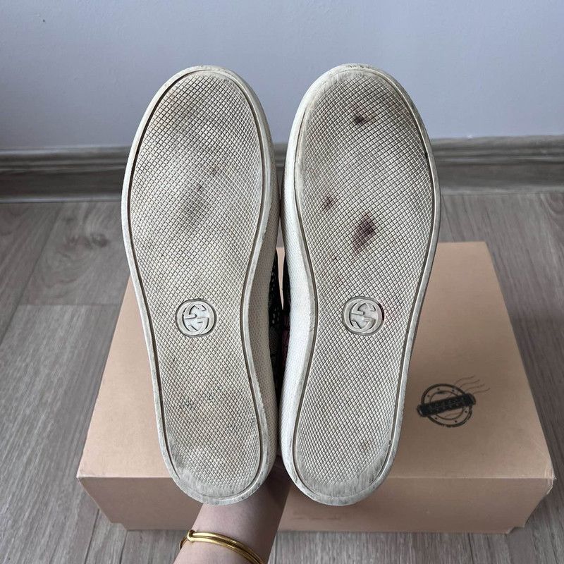Gucci Gucci Floral Slip-On Sneakers with Tiger Motif 0079 Size US 6.5 / EU 39-40 - 4 Thumbnail