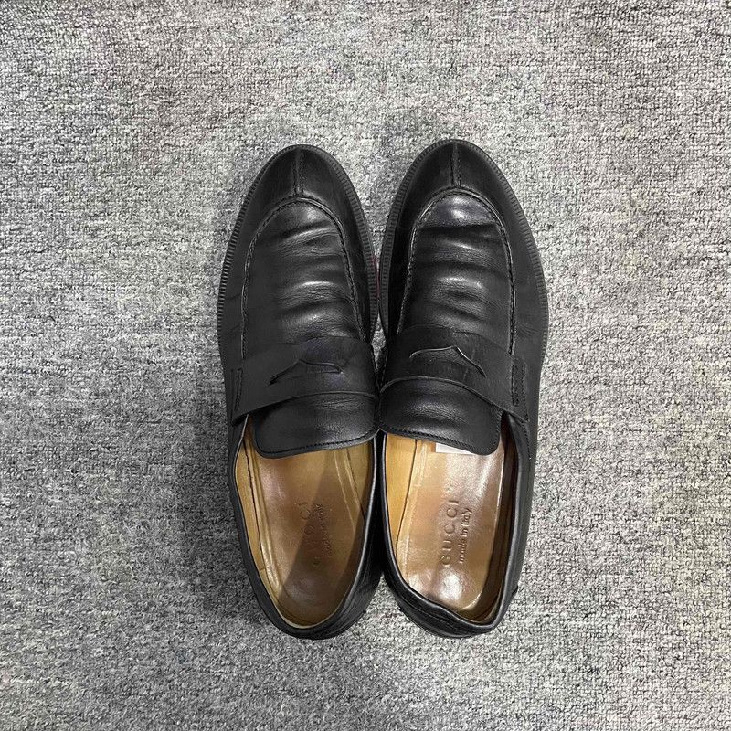 Gucci Gucci Leather Slip-On Loafers for Men 0079 Size US 10.5 / EU 43-44 - 12 Thumbnail