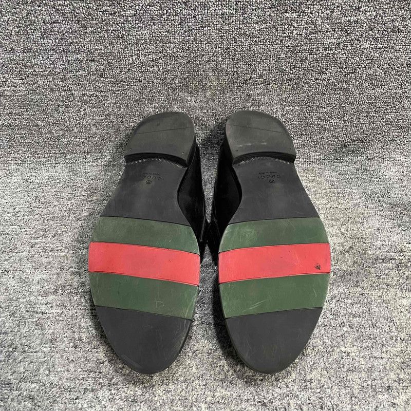 Gucci Gucci Leather Slip-On Loafers for Men 0079 Size US 10.5 / EU 43-44 - 4 Thumbnail