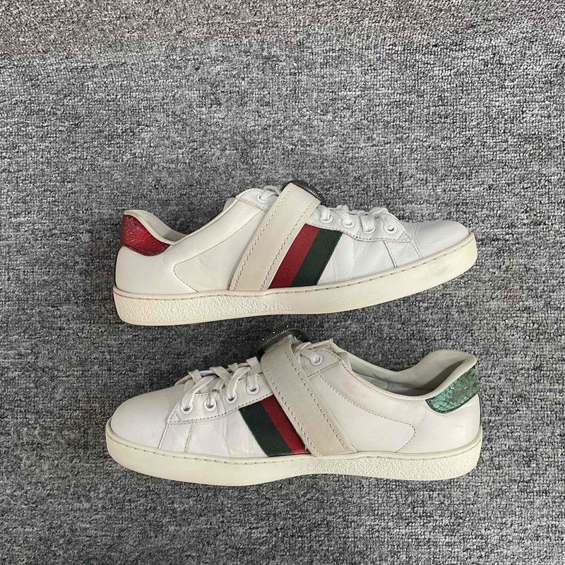 Gucci Gucci Leather Casual Fashion Sneakers in White 0079 Size US 7.5 / EU 40-41 - 11 Thumbnail