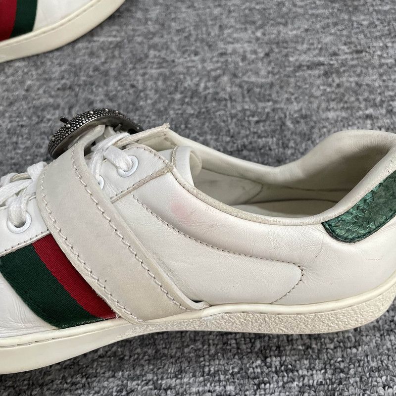 Gucci Gucci Leather Casual Fashion Sneakers in White 0079 Size US 7.5 / EU 40-41 - 6 Thumbnail
