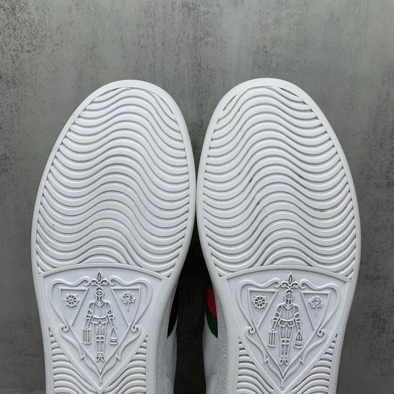 Gucci Gucci White Leather Sneakers with Pearl Accents 0079 Size US 6.5 / EU 39-40 - 9 Thumbnail