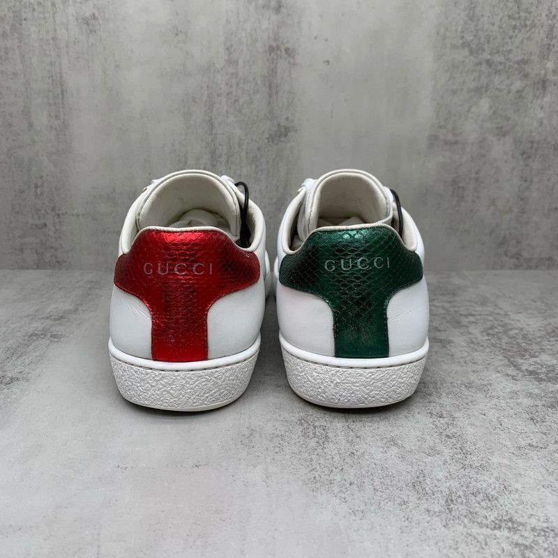 Gucci Gucci White Leather Sneakers with Pearl Accents 0079 Size US 6.5 / EU 39-40 - 3 Thumbnail
