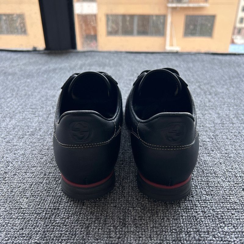 Gucci Gucci Low-Top Black Leather Casual Sneakers 0079 Size US 6.5 / EU 39-40 - 3 Thumbnail