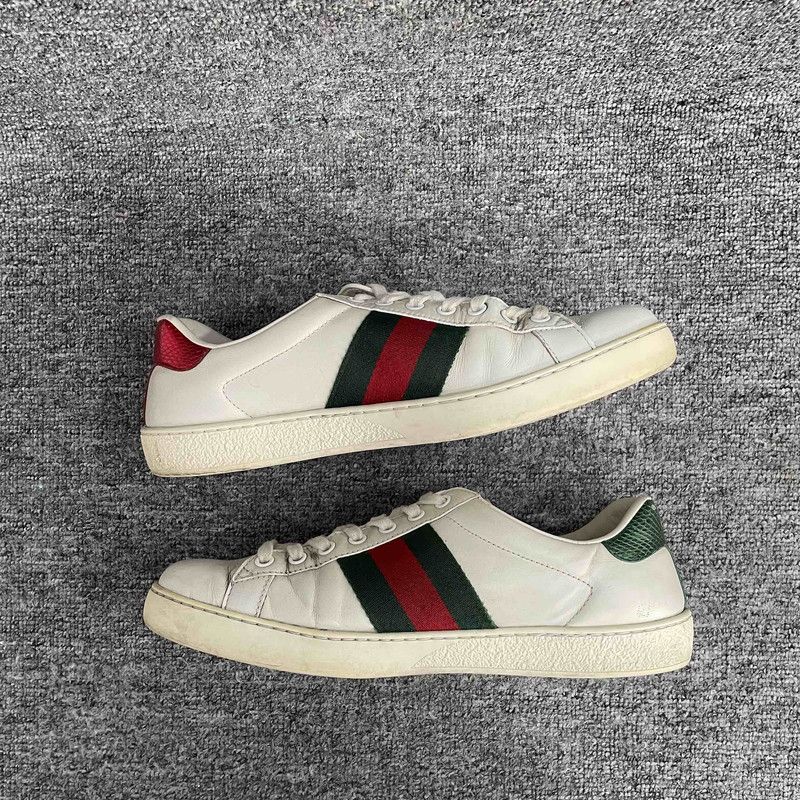 Gucci Gucci Ace Leather Low-Top Fashion Sneakers 0079 Size US 7.5 / EU 40-41 - 12 Thumbnail