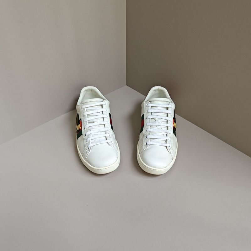 Gucci Gucci Leather Low-Top Fashion Sneakers 0079 Size US 5.5 / EU 38 - 2 Thumbnail