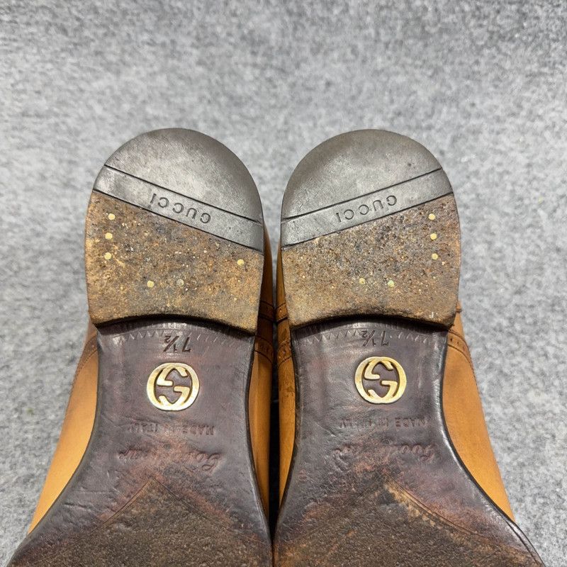 Gucci Gucci Lace-Up Leather Loafers in Light Brown 0079 Size US 8 / EU 41 - 6 Thumbnail