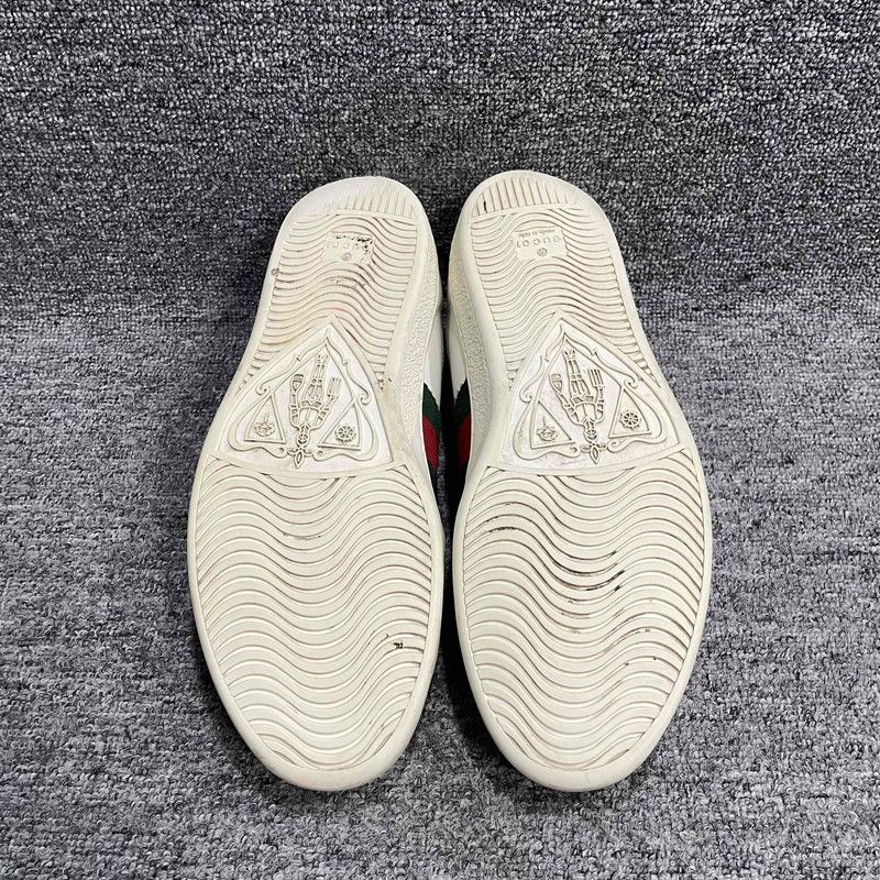 Gucci Gucci Ace Leather Low-Top Sneakers for Men 0079 Size US 8.5 / EU 41-42 - 4 Thumbnail