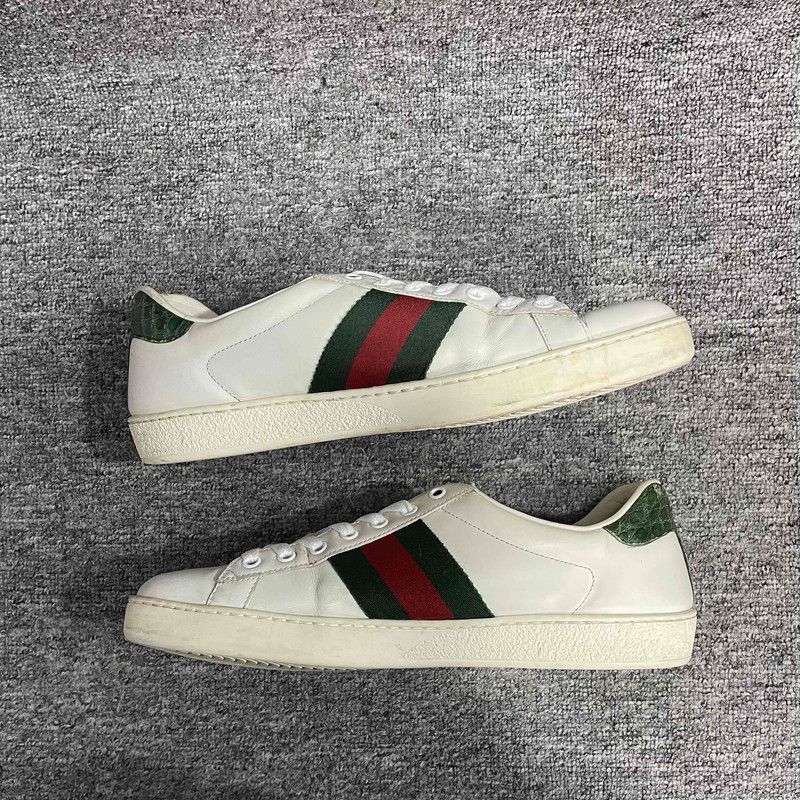 Gucci Gucci Ace Leather Low-Top Sneakers for Men 0079 Size US 8.5 / EU 41-42 - 12 Thumbnail