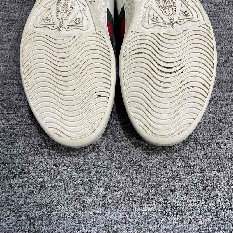 Gucci Gucci Ace Leather Low-Top Sneakers for Men 0079 Size US 8.5 / EU 41-42 - 16 Thumbnail