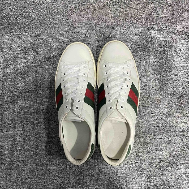 Gucci Gucci Ace Leather Low-Top Sneakers for Men 0079 Size US 8.5 / EU 41-42 - 13 Thumbnail