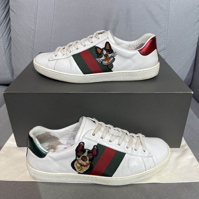 Gucci Gucci ACE Leather Low-Top Fashion Sneakers 0079 Size US 7.5 / EU 40-41 - 6 Thumbnail