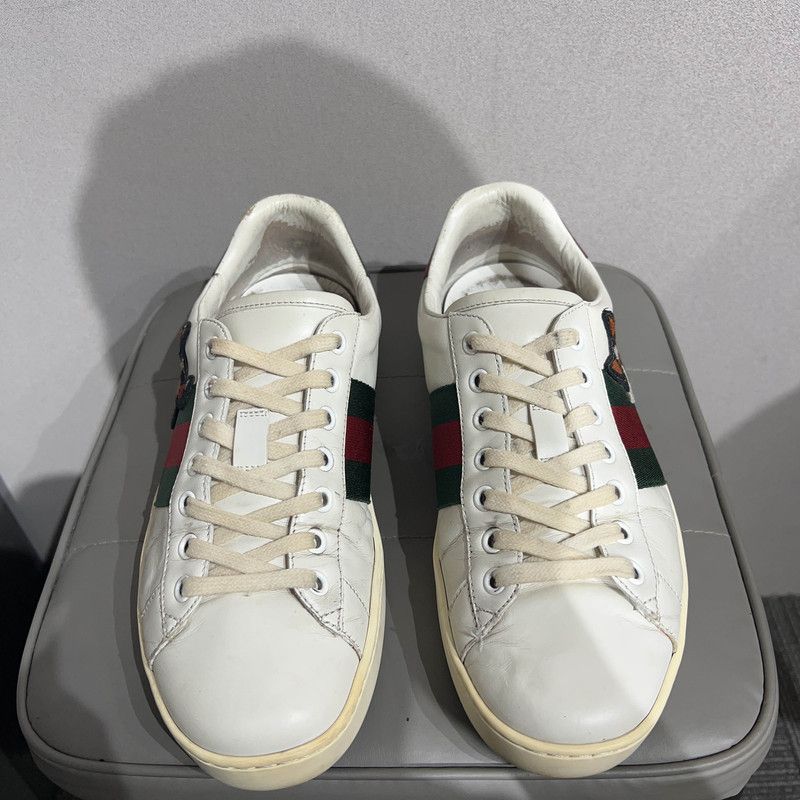 Gucci Gucci Ace Leather Low-Top Fashion Sneakers 0079 Size US 8.5 / EU 41-42 - 2 Thumbnail