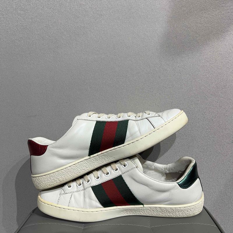 Gucci Gucci Ace Leather Low-Top Fashion Sneakers 0079 Size US 8.5 / EU 41-42 - 7 Thumbnail
