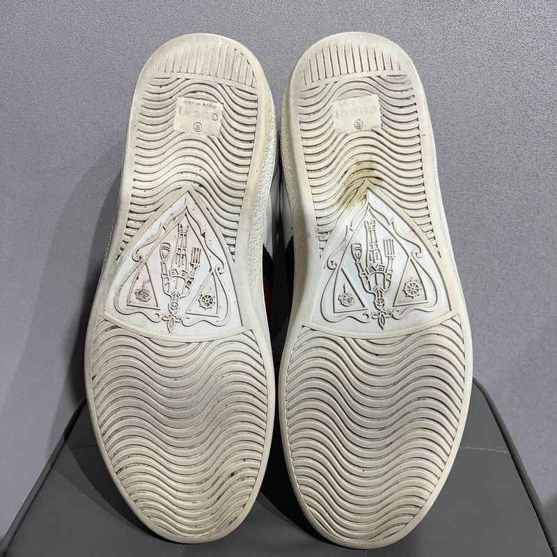 Gucci Gucci Ace Leather Low-Top Fashion Sneakers 0079 Size US 8.5 / EU 41-42 - 4 Thumbnail
