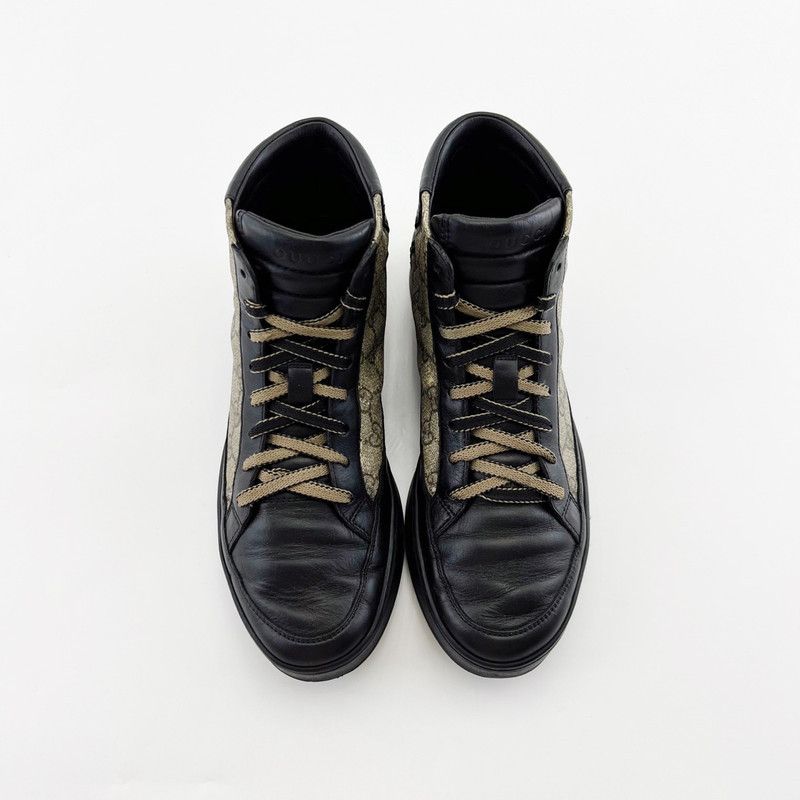 Gucci Gucci High-Top Leather Sneakers for Men 0079 Size US 7.5 / EU 40-41 - 2 Thumbnail
