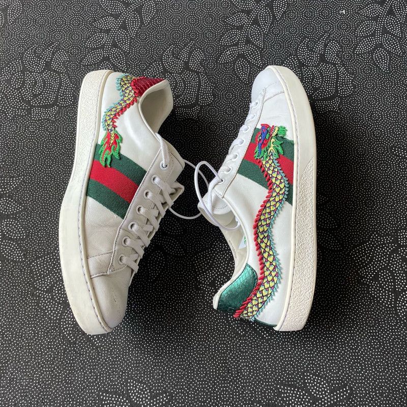 Gucci Gucci Ace Embroidered Low-Top Sneakers 0079 Size US 7.5 / EU 40-41 - 7 Thumbnail