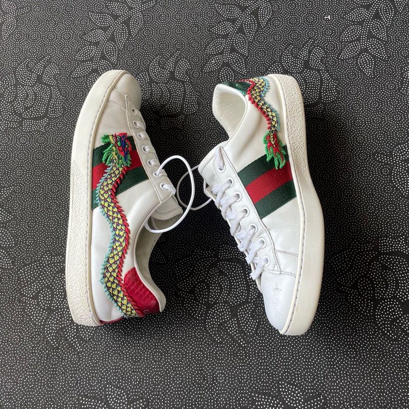 Gucci Gucci Ace Embroidered Low-Top Sneakers 0079 Size US 7.5 / EU 40-41 - 6 Thumbnail