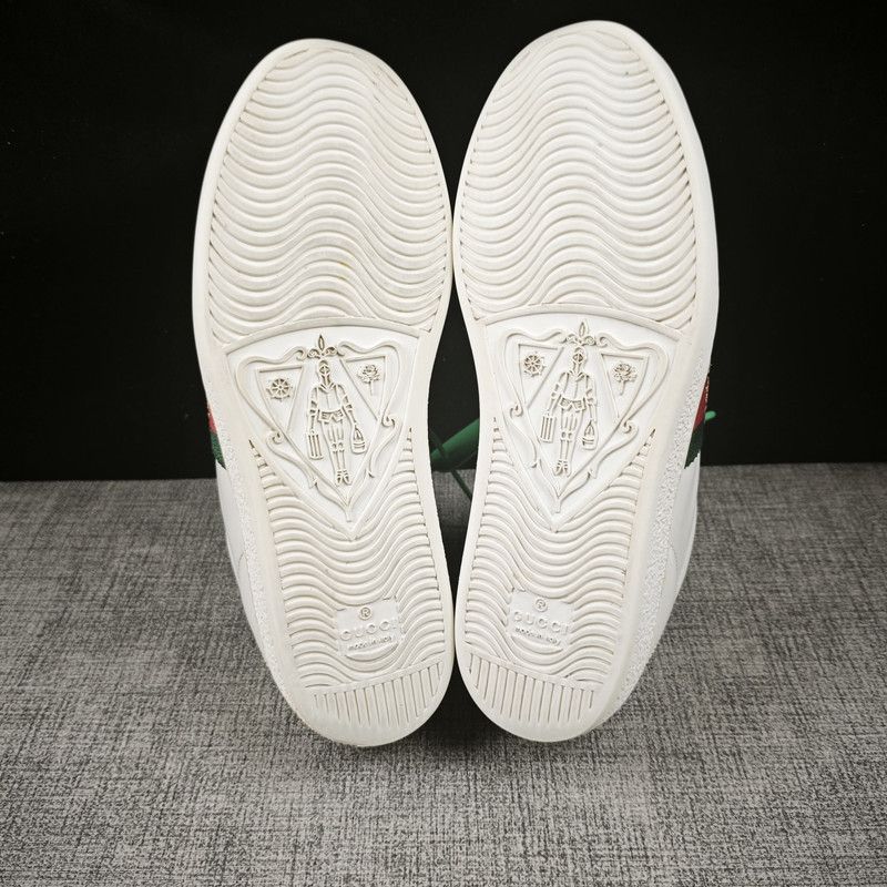 Gucci Gucci Ace Leather Bee Low-Top Sneakers 0079 Size US 6.5 / EU 39-40 - 4 Thumbnail