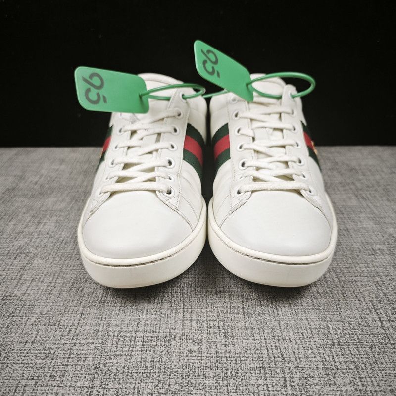 Gucci Gucci Ace Leather Bee Low-Top Sneakers 0079 Size US 6.5 / EU 39-40 - 2 Thumbnail