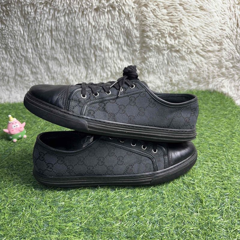 Gucci Gucci Black Blue Low-Top Fashion Sneakers 0079 Size US 9.5 / EU 42-43 - 9 Thumbnail
