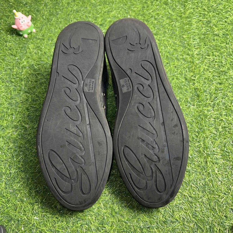 Gucci Gucci Black Blue Low-Top Fashion Sneakers 0079 Size US 9.5 / EU 42-43 - 4 Thumbnail
