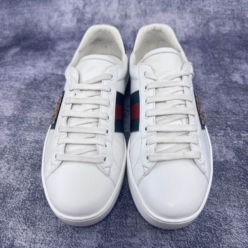 Gucci Gucci Ace Tiger Embroidered Low-Top Sneakers 0079 Size US 8.5 / EU 41-42 - 2 Thumbnail