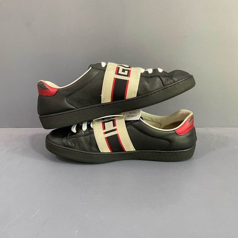 Gucci Gucci Ace Leather Stripe Low-Top Sneakers 0079 Size US 9 / EU 42 - 8 Thumbnail