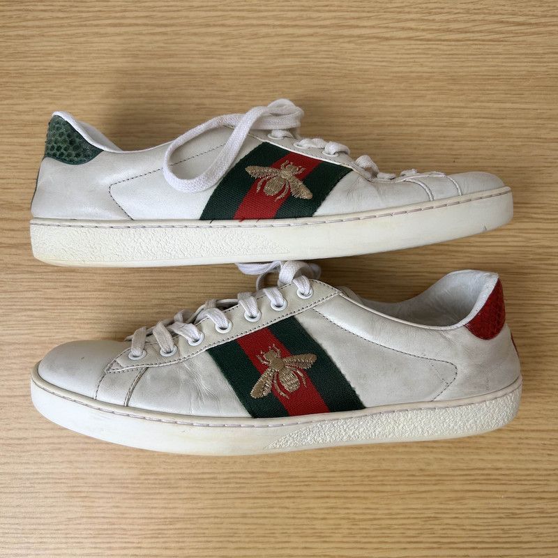 Gucci Gucci ACE Leather Low-Top Sneakers in White 0079 Size US 8 / EU 41 - 6 Thumbnail